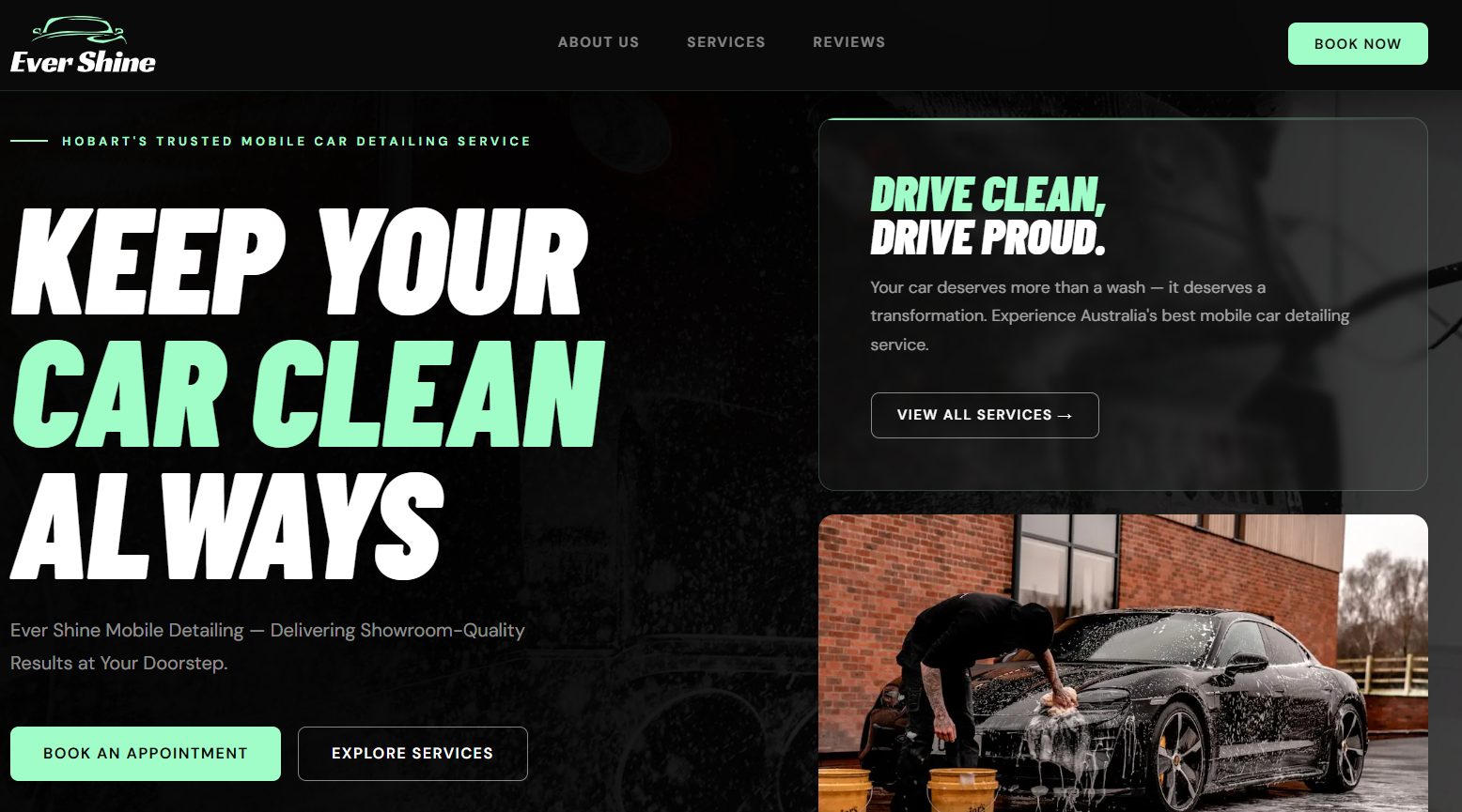 Visual for Evershine Car Care Booking Platform